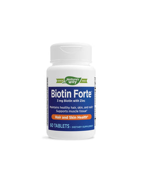 Biotin Forte® - Biotin forte® with zinc, 60 tablets Nature's Way - Nutra Best Europe