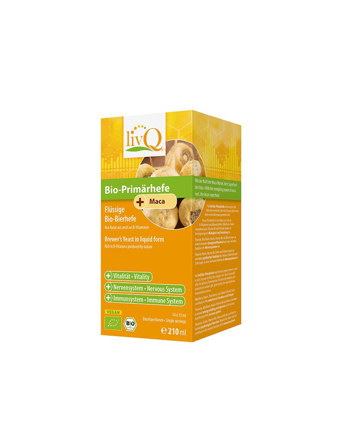 Brewer's Yeast + Organic Maca, 14 LivQ sachets - Nutra Best Europe