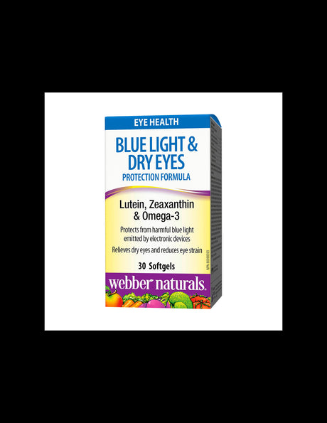Blue Light & Dry Eyes Protection Formula / Vision support formula with Lutein, Zeaxanthin and Omega 3 x 30 softgel capsules - Nutra Best Europe
