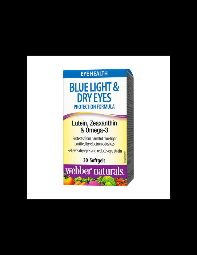 Blue Light & Dry Eyes Protection Formula / Vision support formula with Lutein, Zeaxanthin and Omega 3 x 30 softgel capsules - Nutra Best Europe