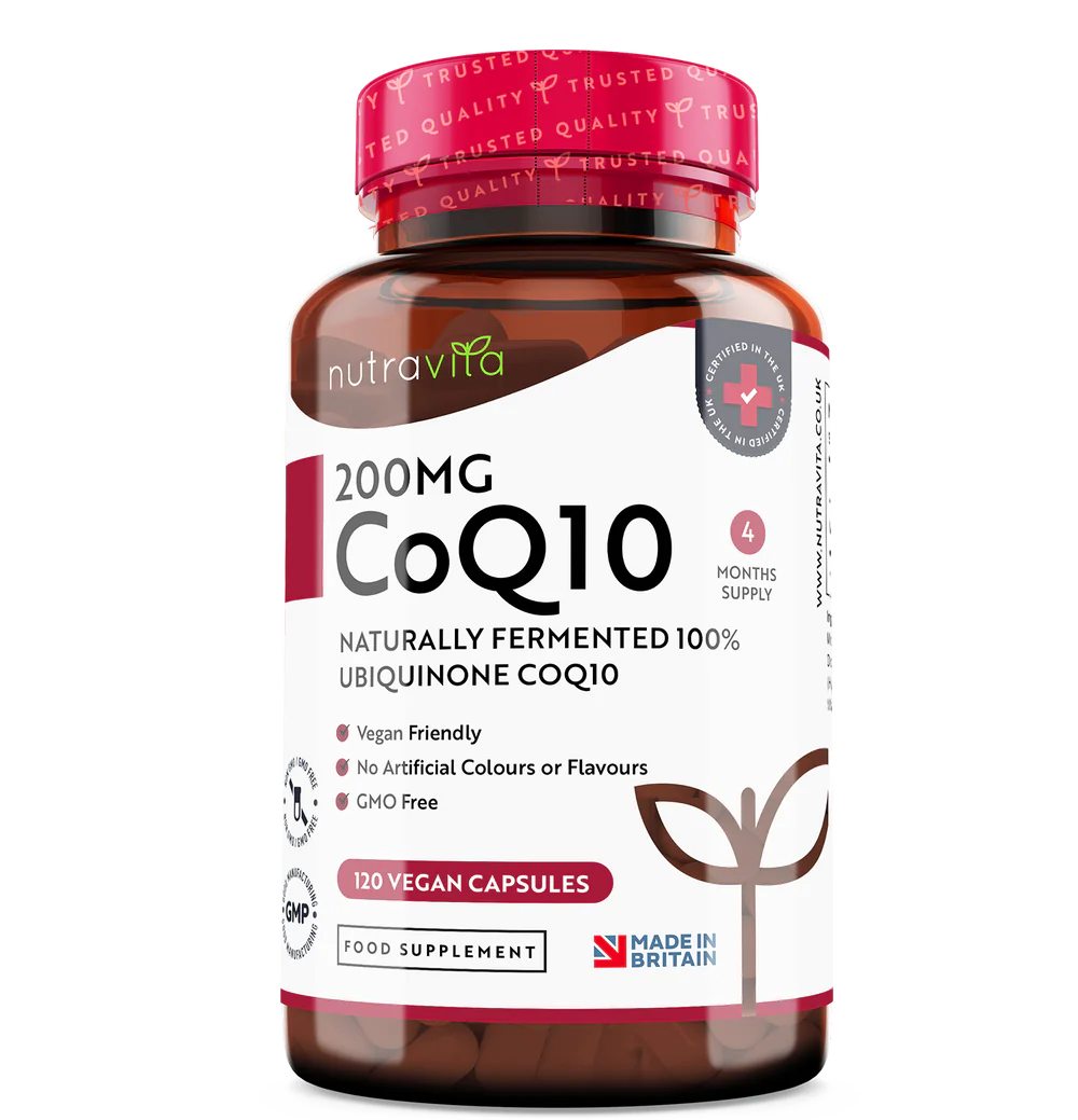 CoQ10 200 mg (Ubiquinone) /120 capsules, 120 days/ Nutravita - Nutra Best Europe