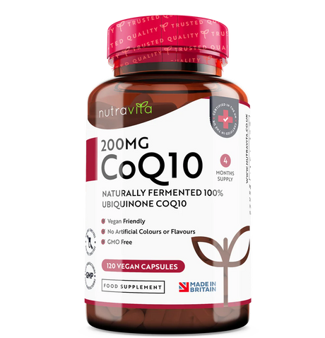 CoQ10 200 mg (Ubiquinone) /120 capsules, 120 days/ Nutravita - Nutra Best Europe