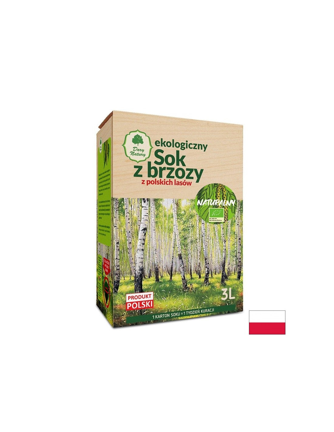 Organic birch juice - Detoxification, tone, strong immunity, 3 liters - Nutra Best Europe