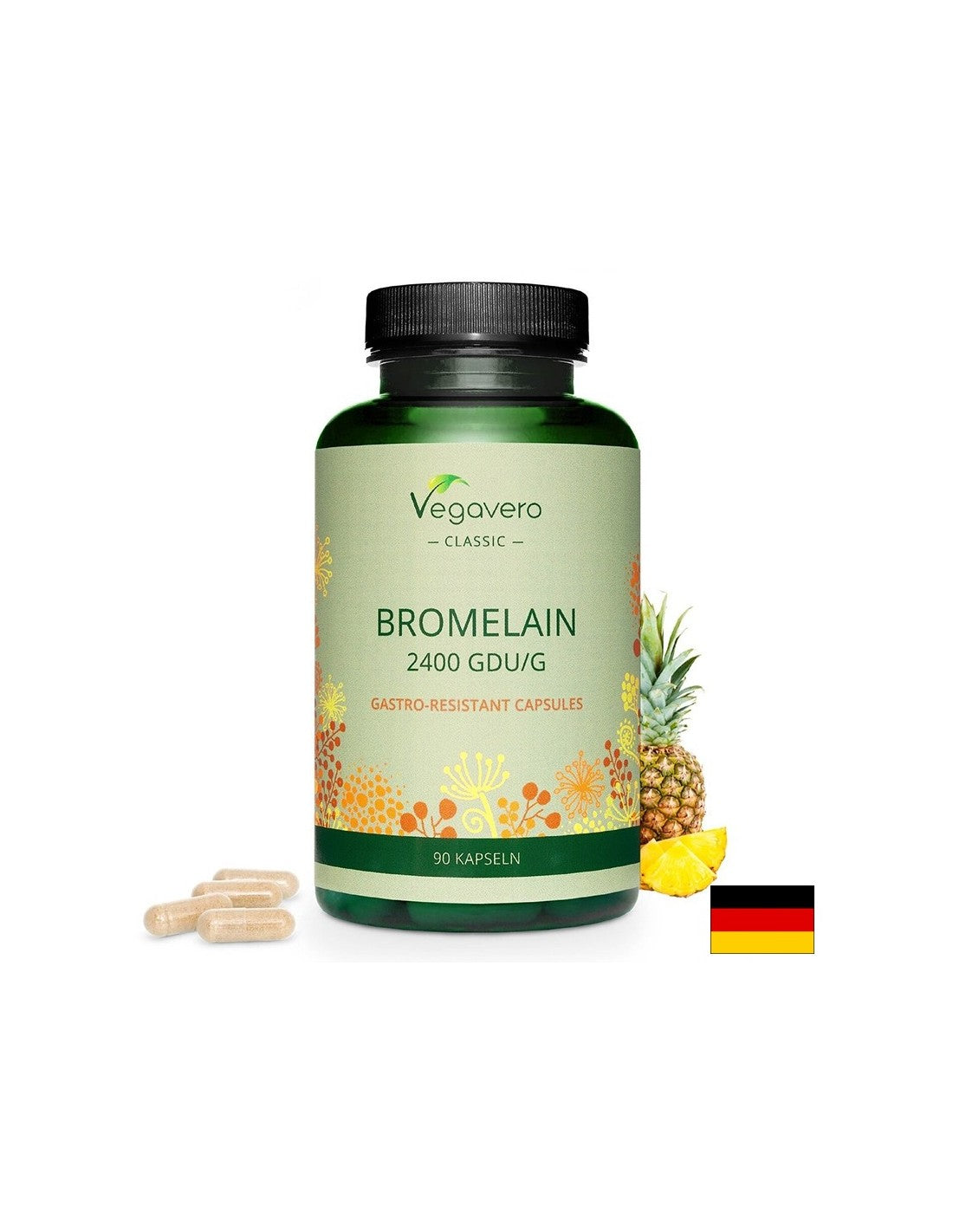 BROMELAIN - BROMELAIN, 90 capsules Vegavero - Nutra Best Europe