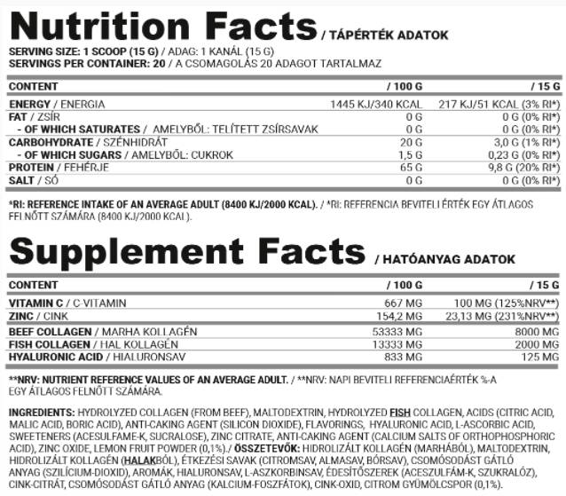 Collagen Heaven | Beef & Fish Hydrolyzed - 300 grams - Nutra Best Europe