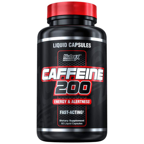 Caffeine 200 - 60 Gel capsules - Nutra Best Europe