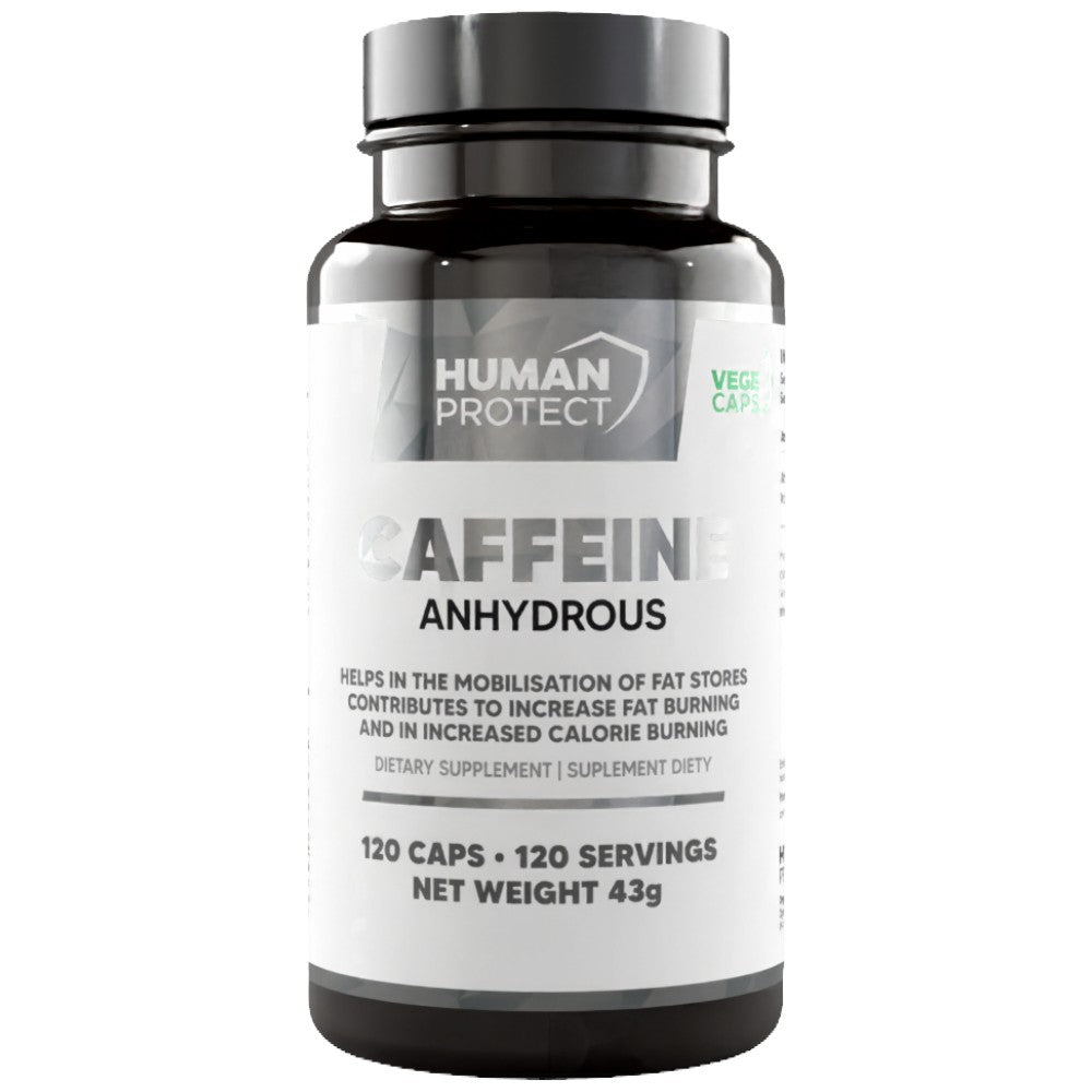 Caffeine Anhydrous 200 mg - 120 capsules - Nutra Best Europe