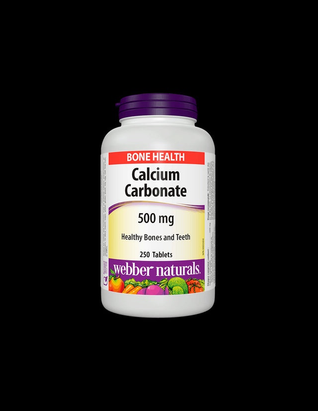Calcium Carbonate, 500 mg, 250 tablets - Nutra Best Europe