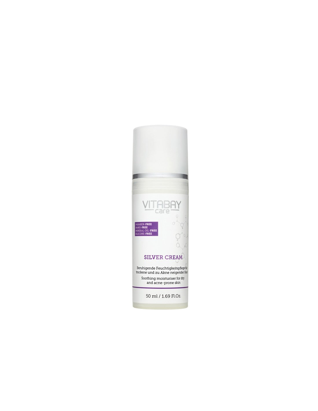Silver cream with microsilver and salicylic acid - Care Silver Cream, 50 ml Vitabay - Nutra Best Europe
