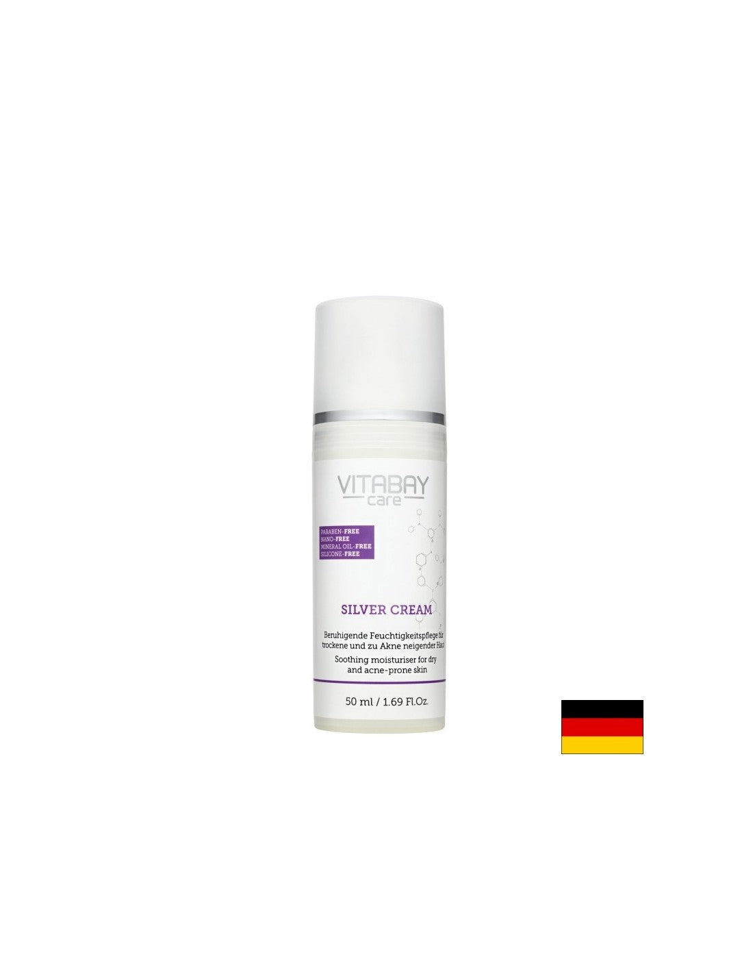 Silver cream with microsilver and salicylic acid - Care Silver Cream, 50 ml Vitabay - Nutra Best Europe