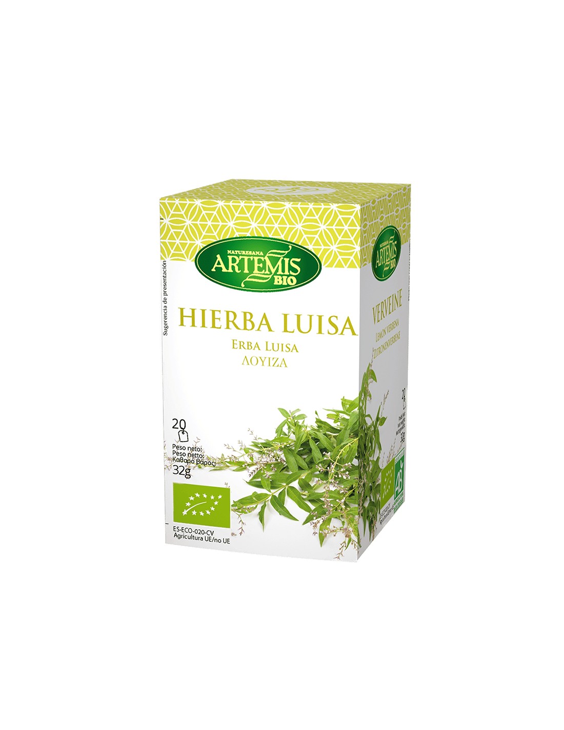 Organic lemon verbena tea, 20 filter bags - Nutra Best Europe