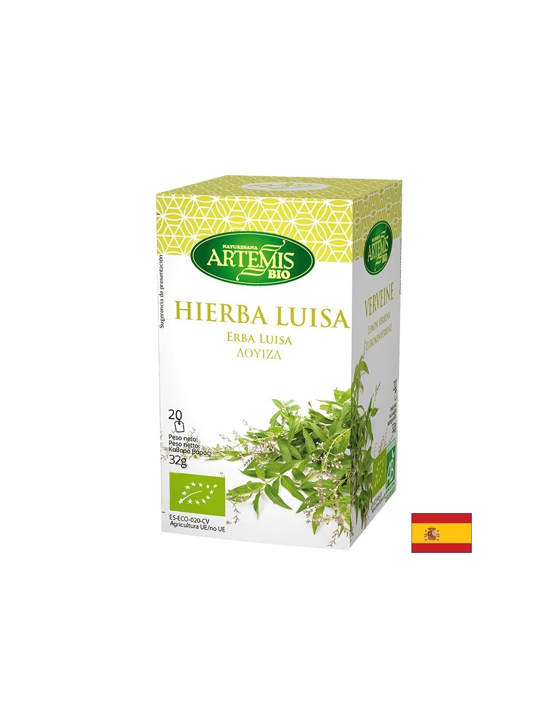 Organic lemon verbena tea, 20 filter bags - Nutra Best Europe