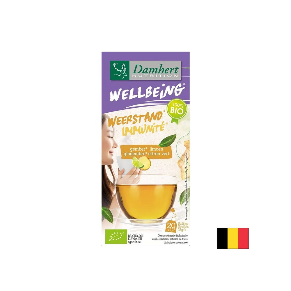 Immunity tea with ginger and lime BIO, 20 filter bags - Nutra Best Europe