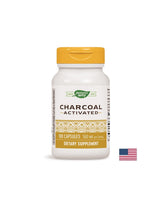 Digestive System Detox - Activated Charcoal, 100 Capsules Nature's Way - Nutra Best Europe