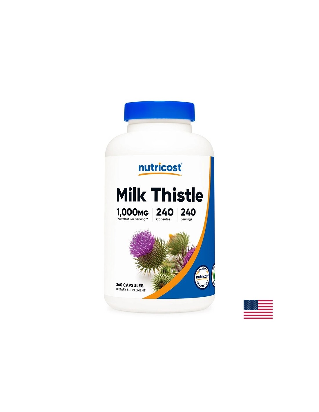 Liver and bile - milk thistle, 250 mg x 240 capsules - Nutra Best Europe
