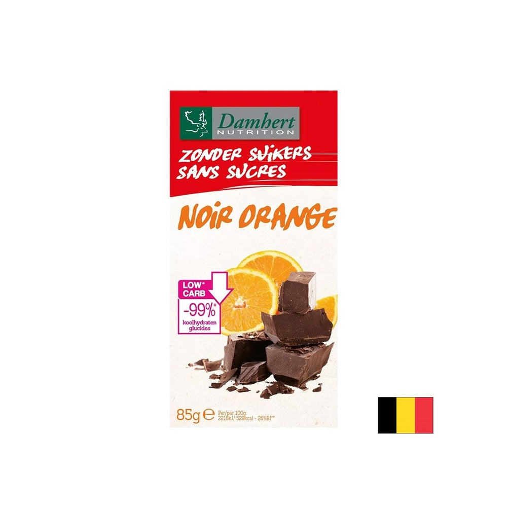 Dark chocolate with orange (sugar free), 85 g - Nutra Best Europe