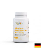 Cholin + Myo-inositol / Cholin + Myo-inositol 450 mg, 60 capsules - Nutra Best Europe
