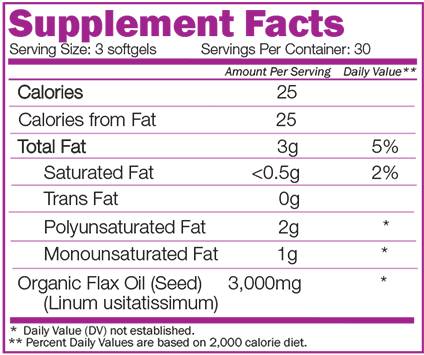 Flax Seed Oil - 90 Gel Capsules - Nutra Best Europe