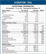 Hydration+ | Electrolyte & Vitamin Powder - 240 grams - Nutra Best Europe