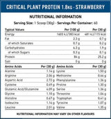Critical Plant Protein - 1800 grams - Nutra Best Europe