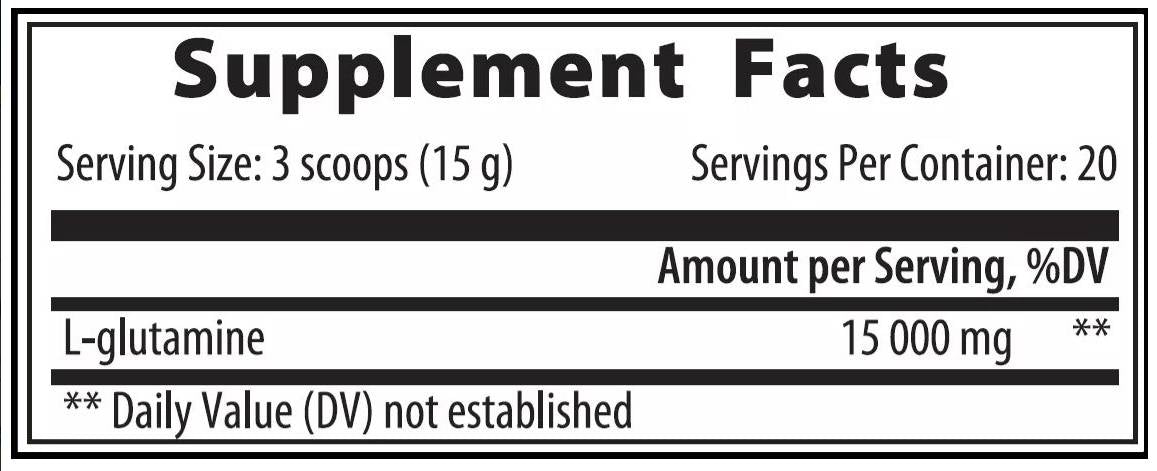 Glutamine Powder - 300 grams - Nutra Best Europe