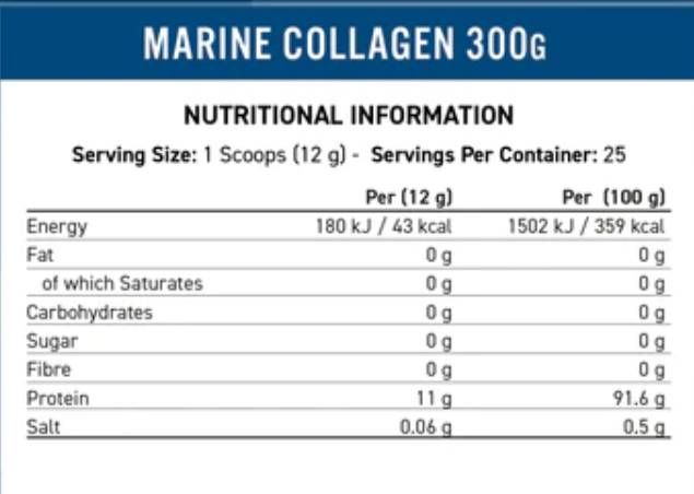 Marine Collagen Powder - 300 grams - Nutra Best Europe