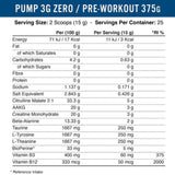 Pump 3G Stim-Free | Next Generation Pre-Workout - 375 grams - Nutra Best Europe