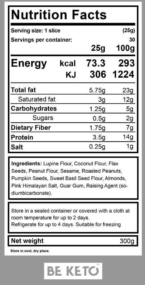 Keto Bread Baking Mix - 300 grams - Nutra Best Europe