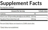 Shark Liver Oil 550 mg 60 Gel capsules - Nutra Best Europe