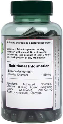 Activated Charcoal 260 mg - 240 capsules - Nutra Best Europe
