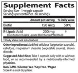 BEST R-Lipoic Acid / Stabilized NA-R-ALA 200 mg - 60 capsules - Nutra Best Europe