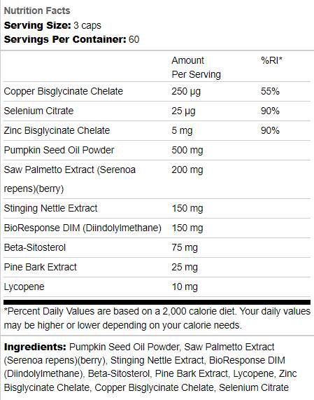 Prostate | with Pumpkin Seed & Saw Palmetto - 180 capsules - Nutra Best Europe