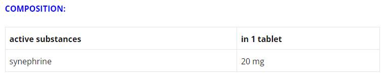 SYNE | 10 mg Syneprhine - 60 Tablets - Nutra Best Europe