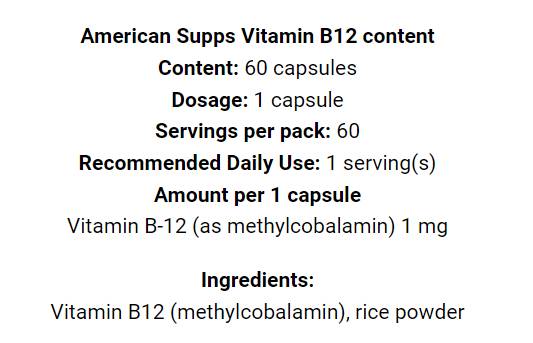 Methyl Vitamin B12 1000 mcg - 60 capsules - Nutra Best Europe