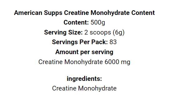 Creatine Monohydrate - 500 grams - Nutra Best Europe