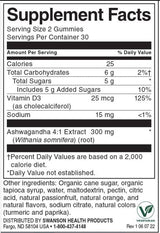 Ashwagandha Gummies with Vitamin D | Passion Fruit Orange 60 Chewable Tablets - Nutra Best Europe