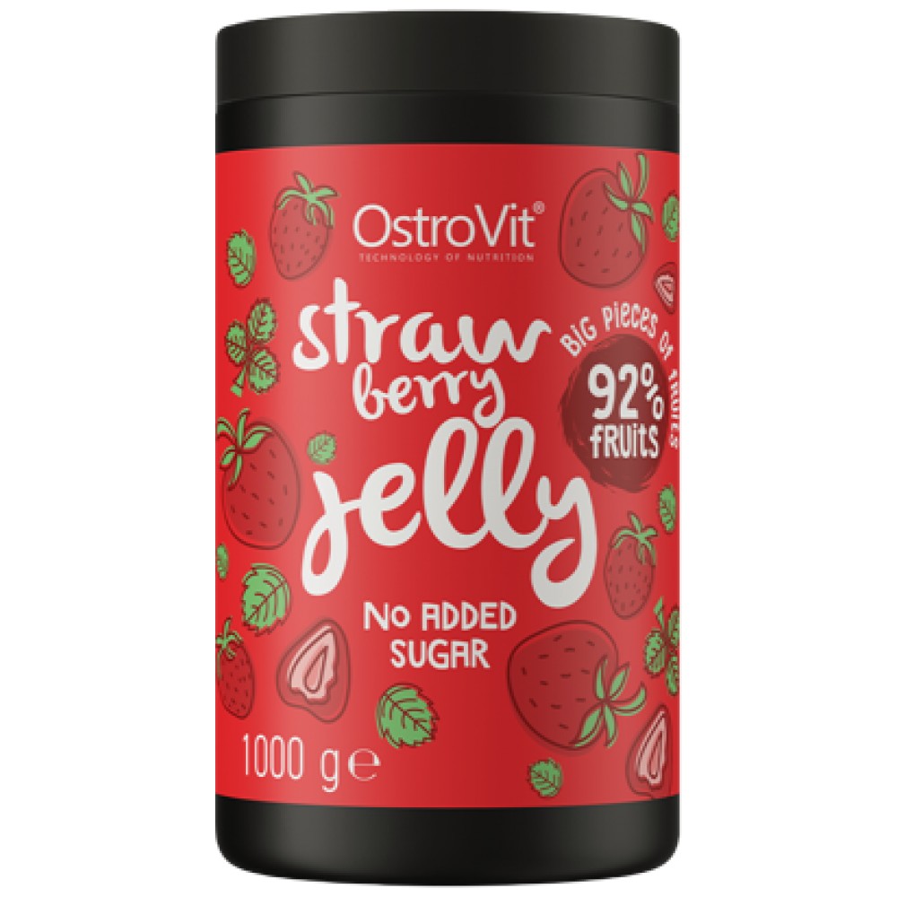 Strawberry Jelly | 92% Real Fruits ~ No Added Sugar 1000 grams - Nutra Best Europe