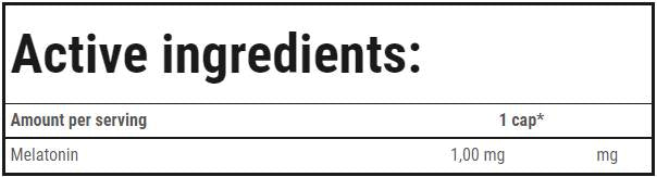 Melatonin 1 mg - 90 capsules - Nutra Best Europe