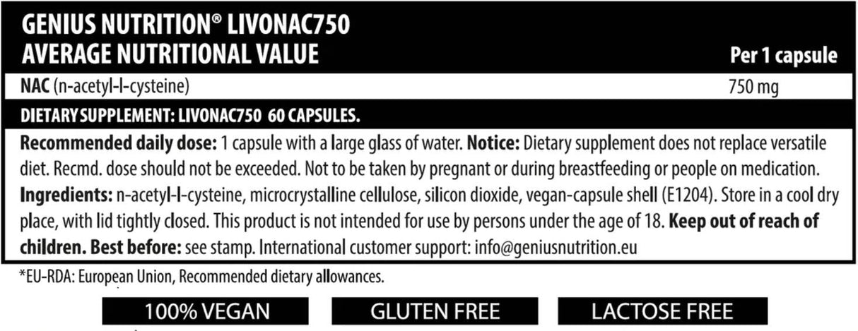 Livonac750 60 capsules - Nutra Best Europe