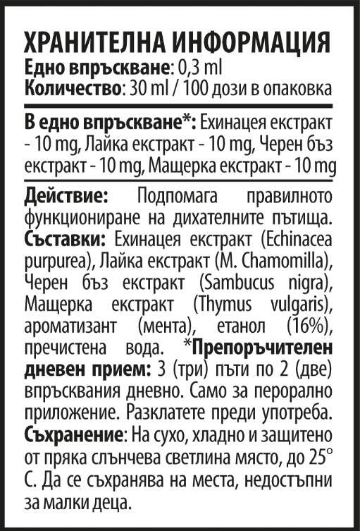 Throat Spray ABC 30 ml - Nutra Best Europe