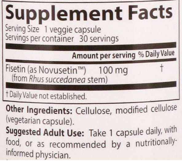 Fisetin 100 mg - 30 capsules - Nutra Best Europe