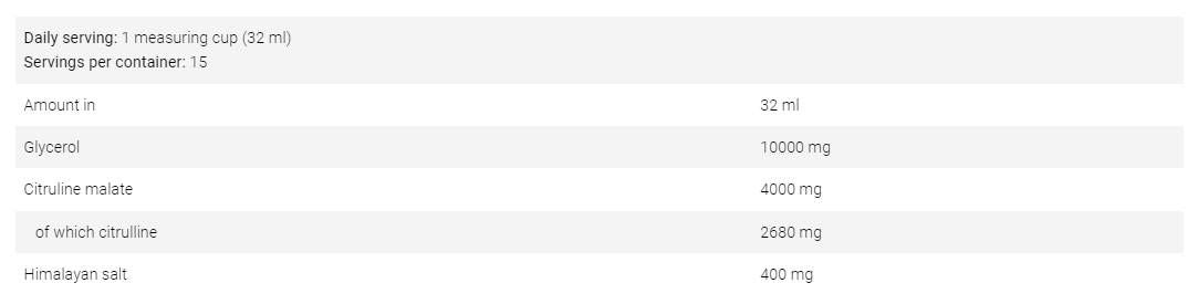 LevroLegendary Muscle Fullness Liquid | Stimualnt-Free Glycerol & Citrulline Mega Pump - 480 ml - Nutra Best Europe