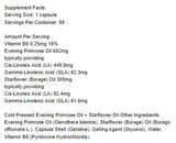 Cold Pressed Evening Primrose Oil + Starflower Oil - 90 Gel capsules - Nutra Best Europe