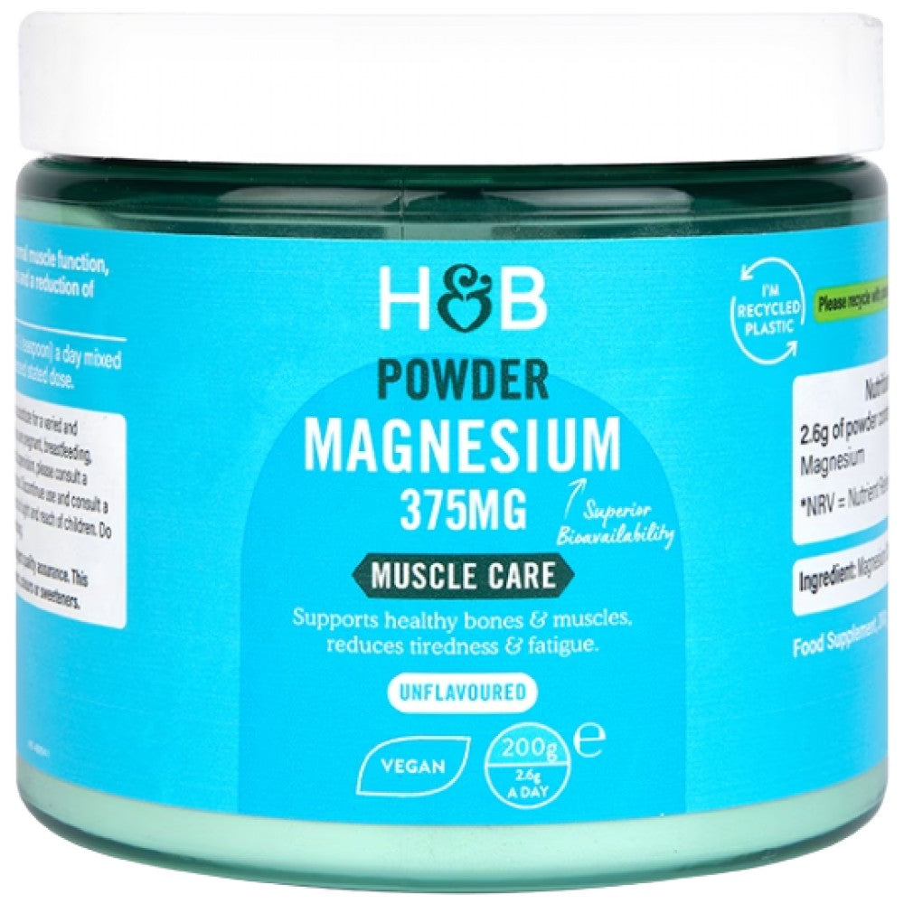 Magnesium Powder 375 mg | Magnesium Citrate - 200 grams - Nutra Best Europe