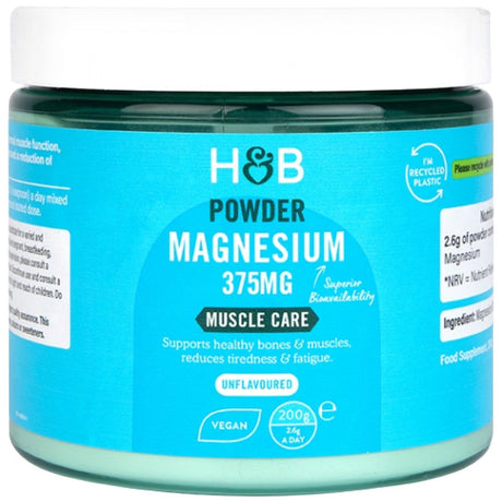Magnesium Powder 375 mg | Magnesium Citrate - 200 grams - Nutra Best Europe