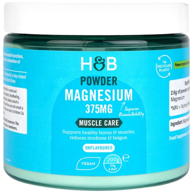 Magnesium Powder 375 mg | Magnesium Citrate - 200 grams - Nutra Best Europe