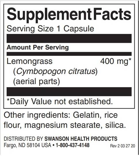 Full Spectrum Lemongrass - 60 capsules - Nutra Best Europe
