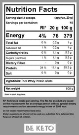 Pure Whey Isolate - 800 grams - Nutra Best Europe