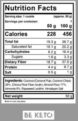 Keto Cookie | Low Sugar - 50 grams - Nutra Best Europe