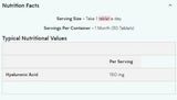 Hyaluronic Acid - 30 Tablets - Nutra Best Europe